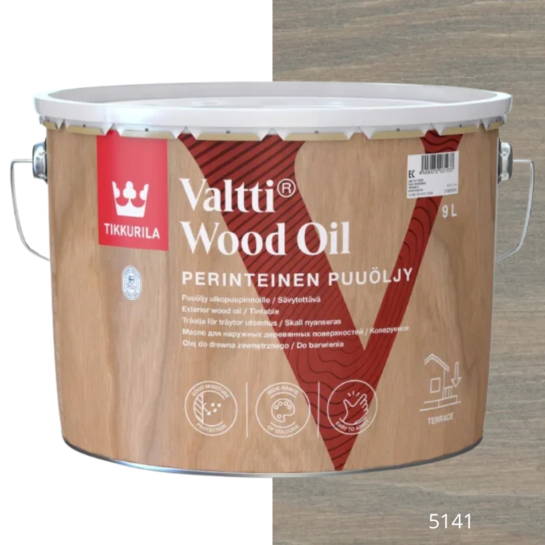 Tikkurila Valtti Wood Oil Olej Na Dřevo 9 L Barva 5141