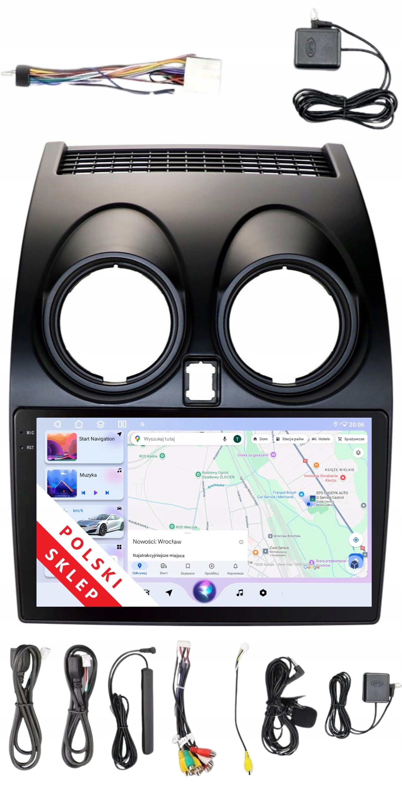 Navigace Rádio 2DIN Android Nissan Qashqai 4/64 Gb Dsp Carplay