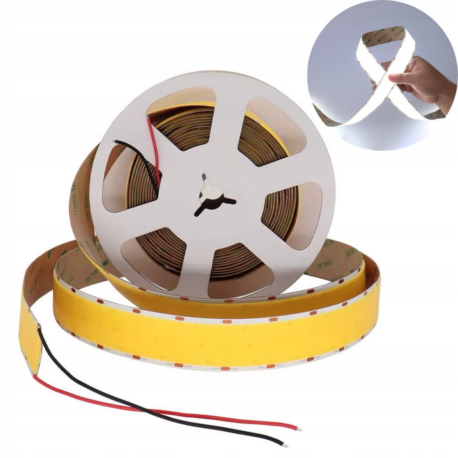 Led Cob páska Široká Biela Studená 6000K 1600 Led/m 24V 30mm IP20 5m