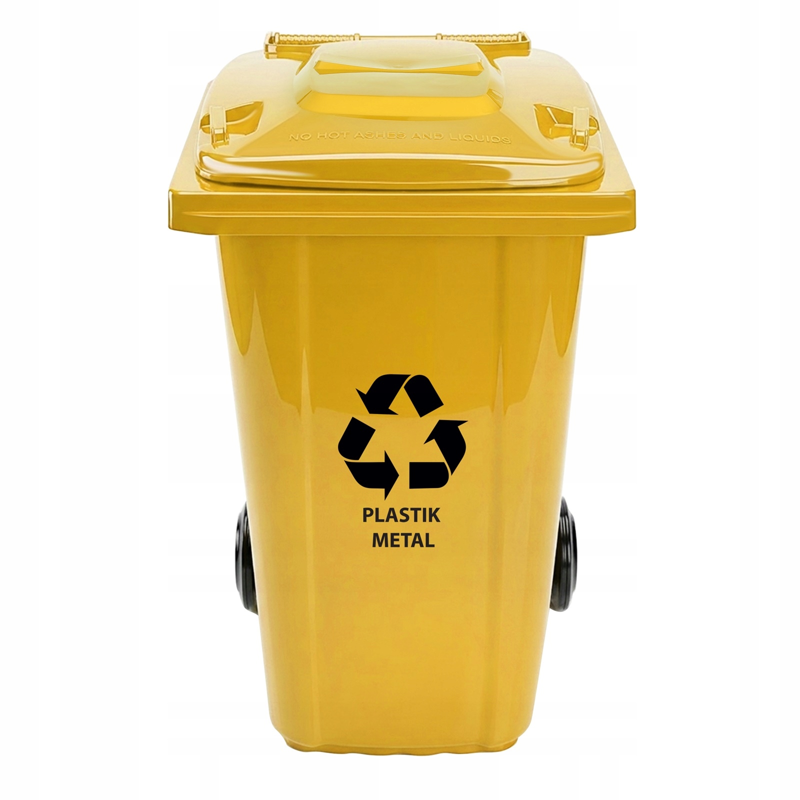 Pojemnik na Śmieci 240l Kosz Odpady Kubeł do Segregacji Mocny żółty