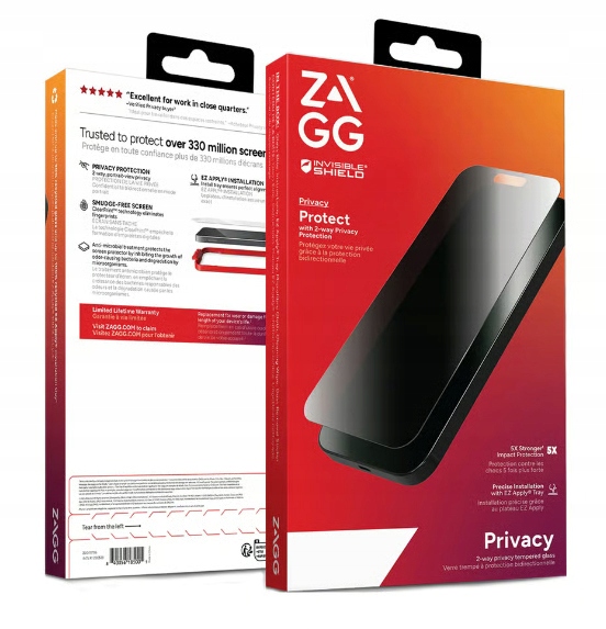 Szkło prywatyzujące Zagg InvisibleShield Glass Elite Privacy do iPhone 15 P