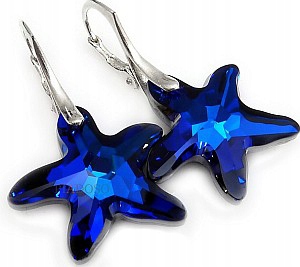 Krásné krystaly Náušnice Starfish Bermuda