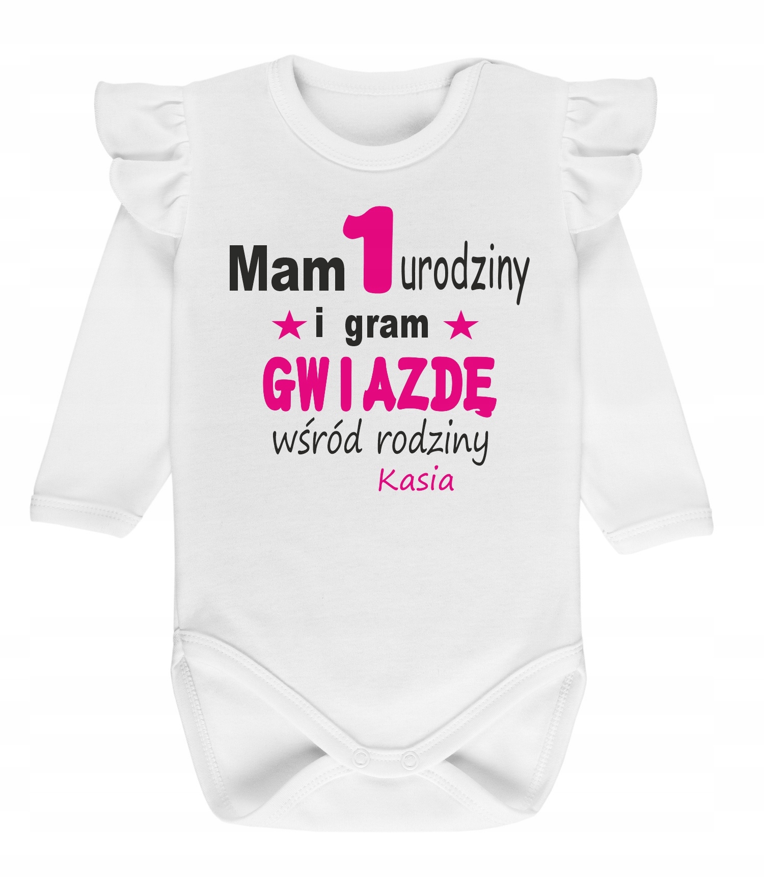 

Body z falbanką pierwsze urodziny, roczek, imię