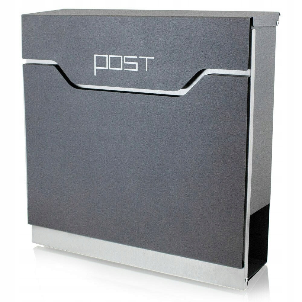 Pevná Poštovní Schránka Na Dopisy Elegantní Grafitová S Novinovým Zdrojem