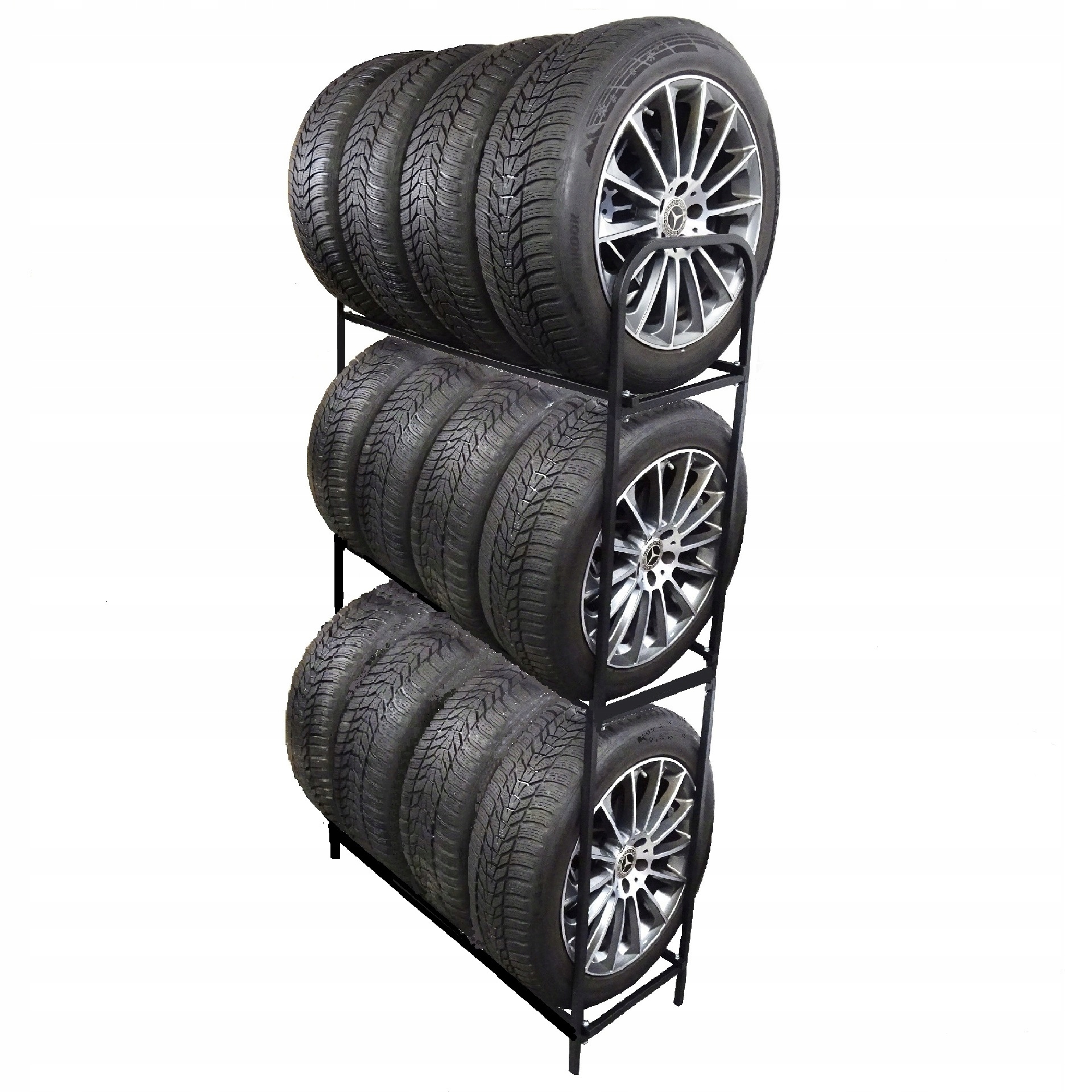 Stojan Na Pneumatiky Kovová Polica Na 12 Pneumatík Kolesá Poľský Výrobok