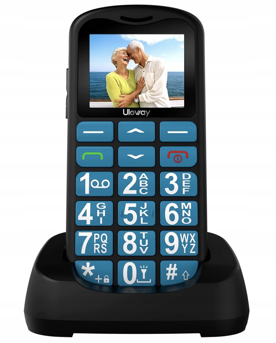 Telefon Komórkowy dla Seniorów Stacja Ładowania, Duże przyciski, Łatwy