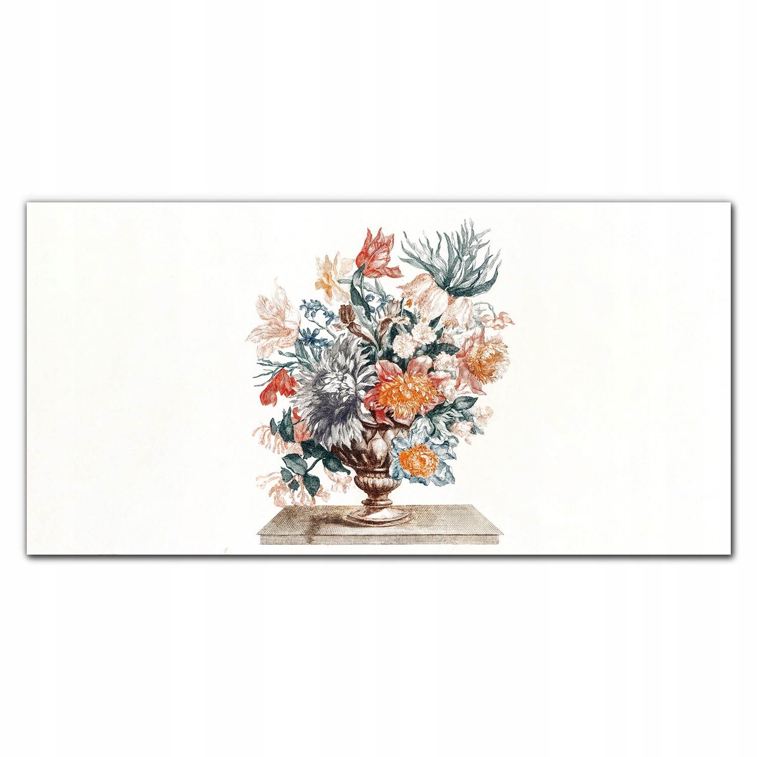 Nástenný obraz na plátne Kvety a rastlina 140x70 cm