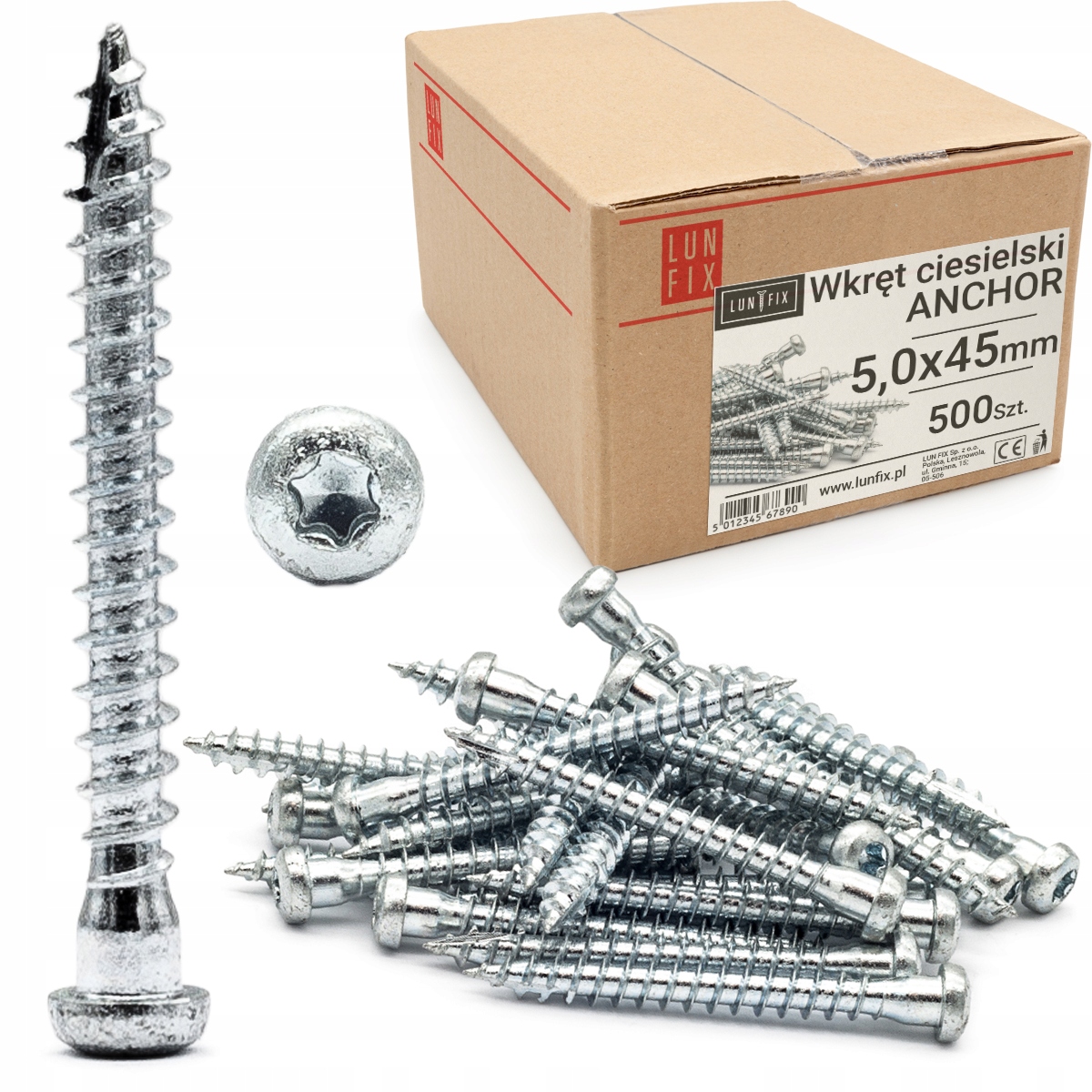 

Wkręty ciesielskie do kątowników Anchor 5x45 500sz