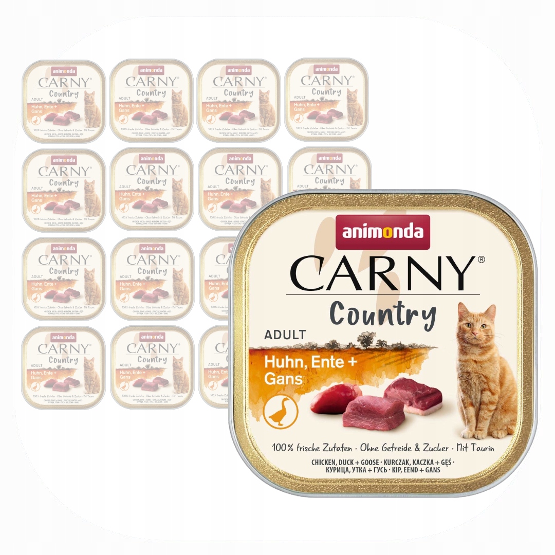 Levně Animonda Carny Country 16x100g Mokré Krmivo Pro Kočky Kuřecí kachna Husa