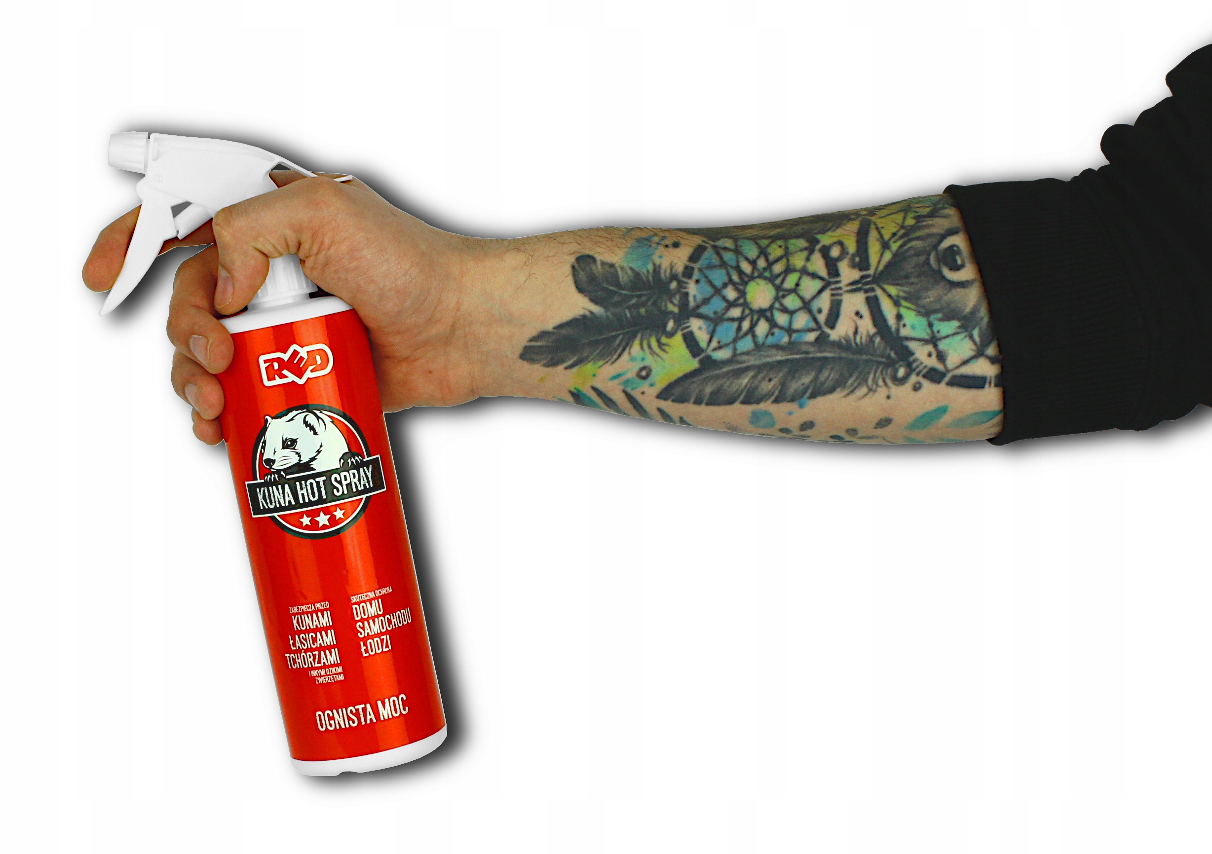 ŚRODEK NA KUNY LISY PSY GRYZONIE DO AUTA DOMU RED KUNA HOT SPRAY 450G EAN (GTIN) 6944665627247