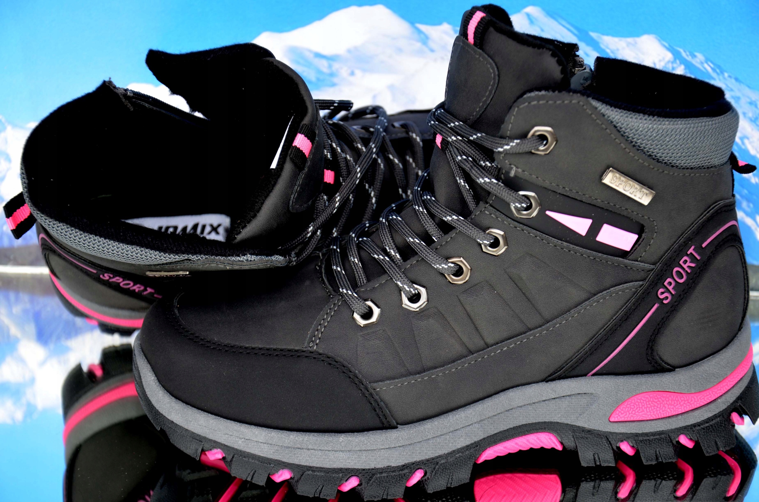 BUTY ZIMOWE OCIEPLANE ŚNIEGOWCE TREKINGOWE W GÓRY TURYSTYCZNE NA SPACER MOD Rozmiar 39