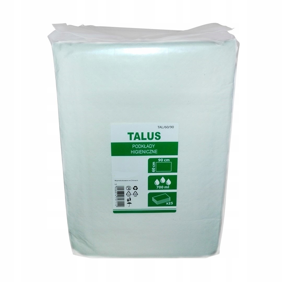 TALUS Podkłady chłonne 60x90 cm 25szt higieniczne maty