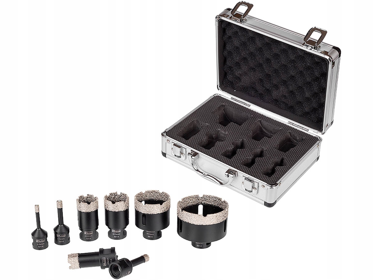 ZESTAW OTWORNICA DIAMENTOWA KORONKA DO GRESU 6-68M