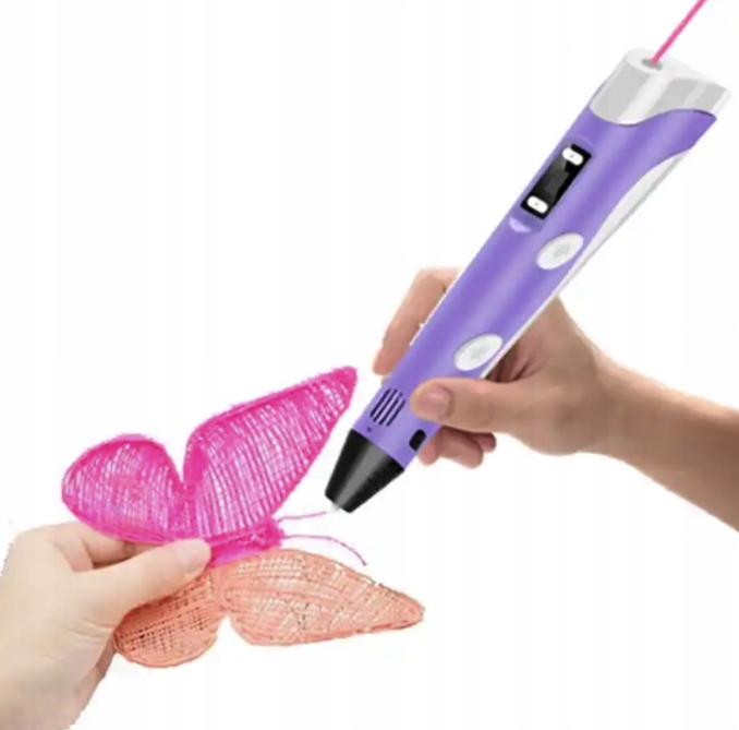 DŁUGOPIS DRUKARKA 3D DLA DZIECI PEN MAGICZNY ZESTAW + WKŁADY 9 METRÓW