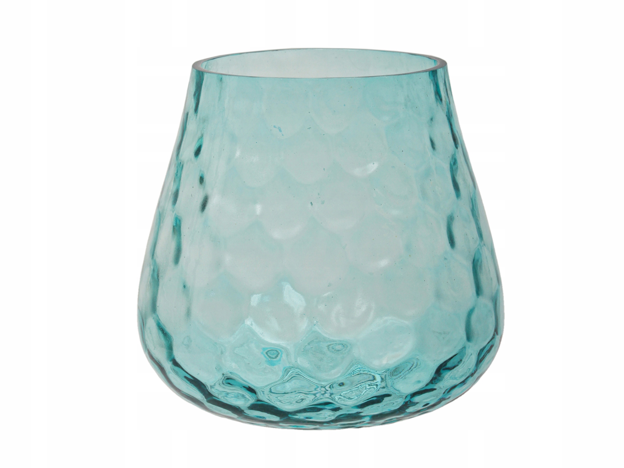 ŚWIECZNIK SZKLANY WAZON OSŁONKA SZKLANA NIEBIESKI