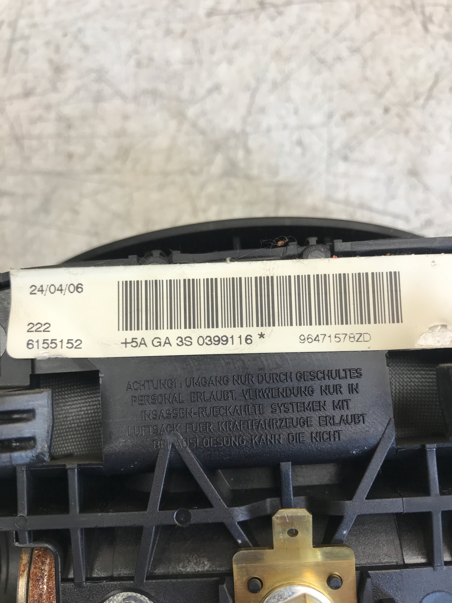 airbag airbag autisti CITROEN C4 e 96471578ZD