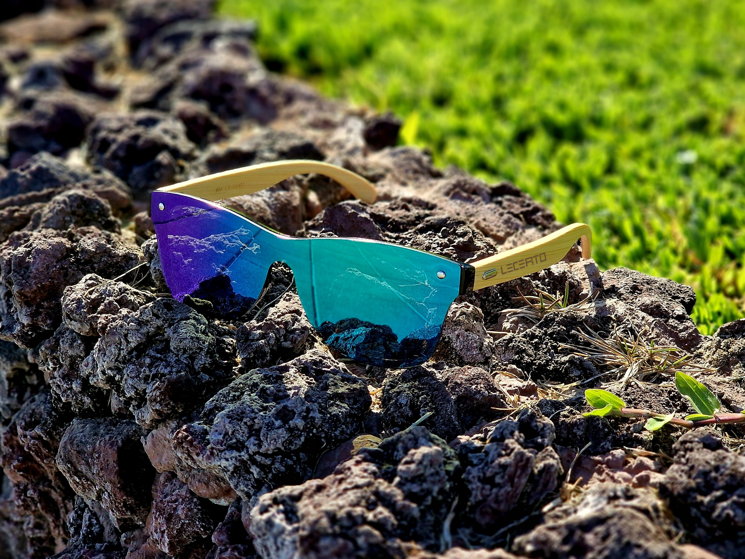 OKULARY PRZECIWSŁONECZNE UV400 DREWNIANE BAMBUSOWE ZESTAW LECERTO Marka Inna marka