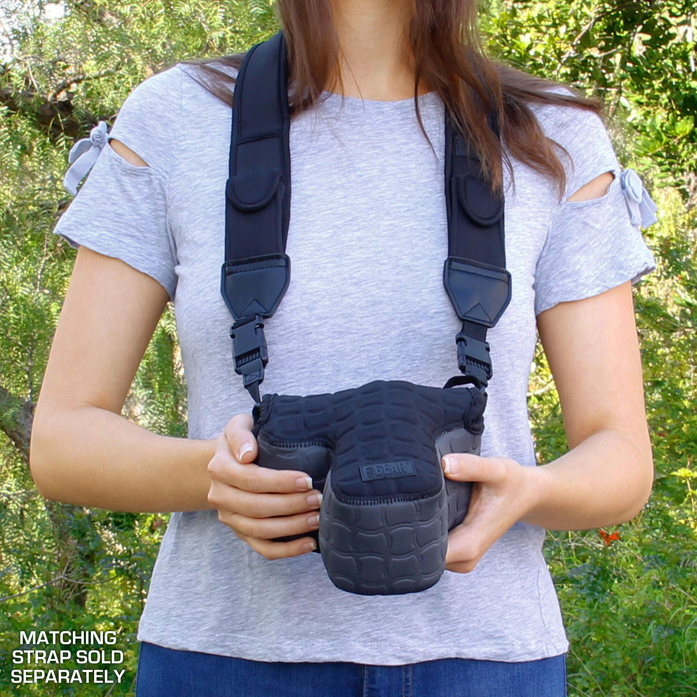 USA GEAR Torba Na Aparat DSLR SLR Neoprenowa Szara Kompatybilna z Canon — miniatura 5