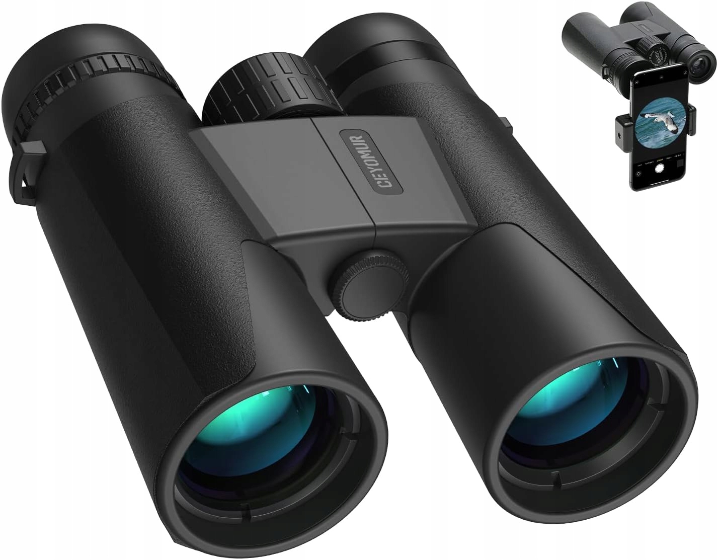 Dalekohled Ceyomur C200 Černý 10X42 MM S Ataptérem Na Telefon Pro Fotografování Hd