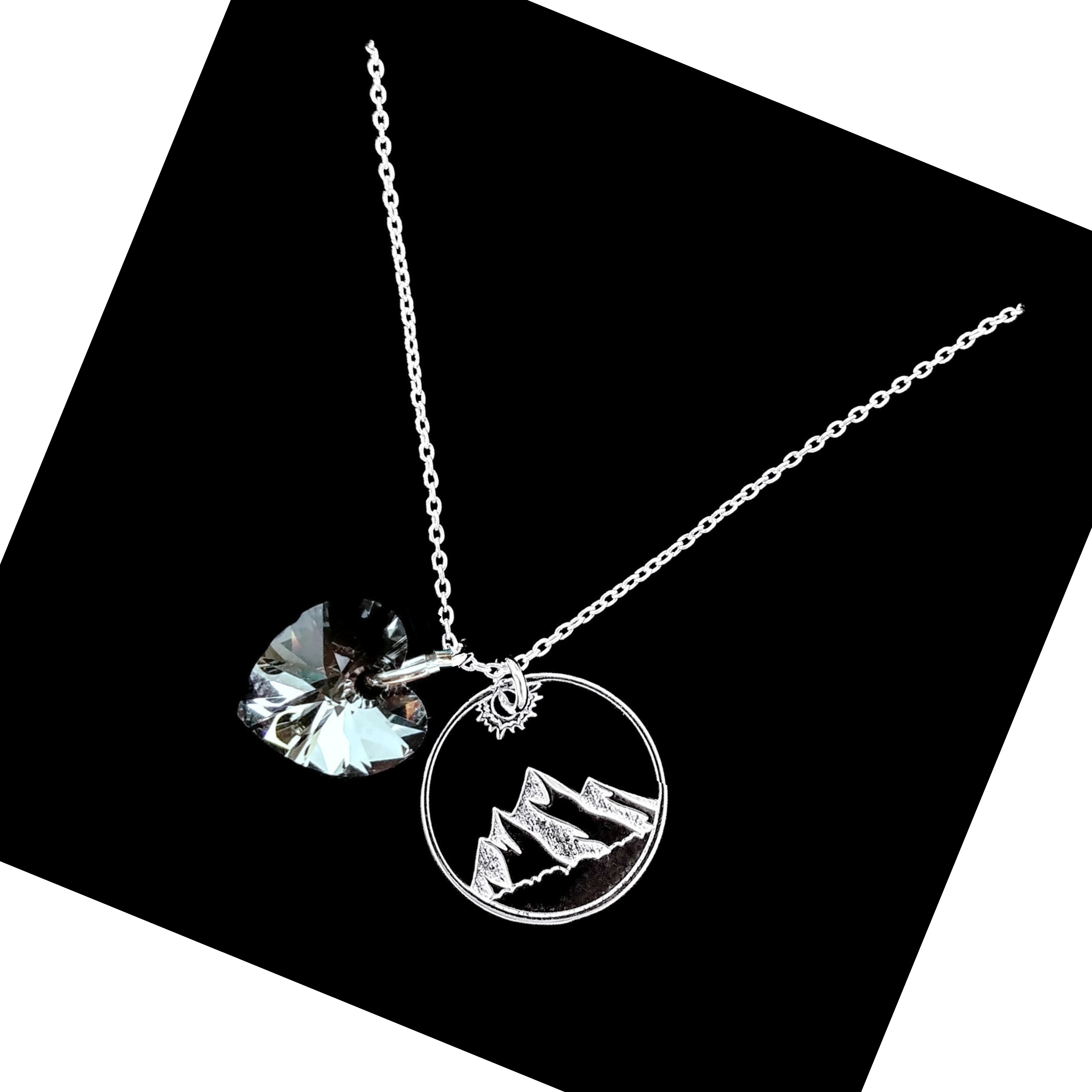 

Naszyjnik Góry Serce Gór Swarovski Srebro 925