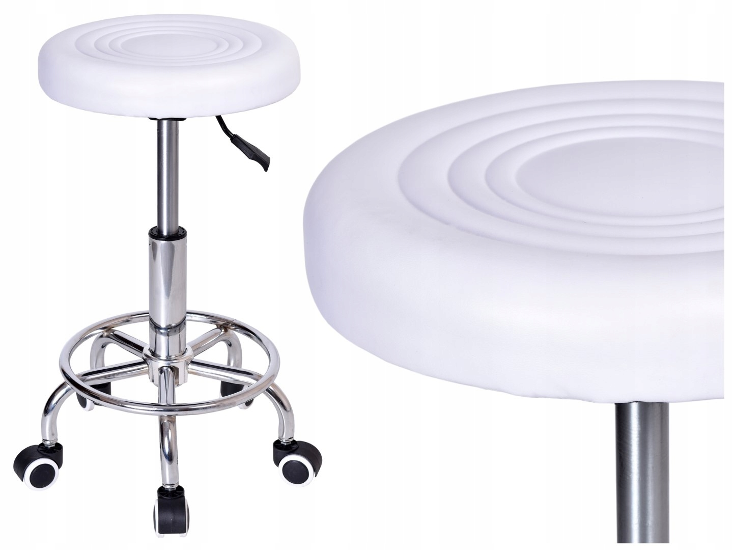 Kosmetická Stolička Otočná Stolička Bílá