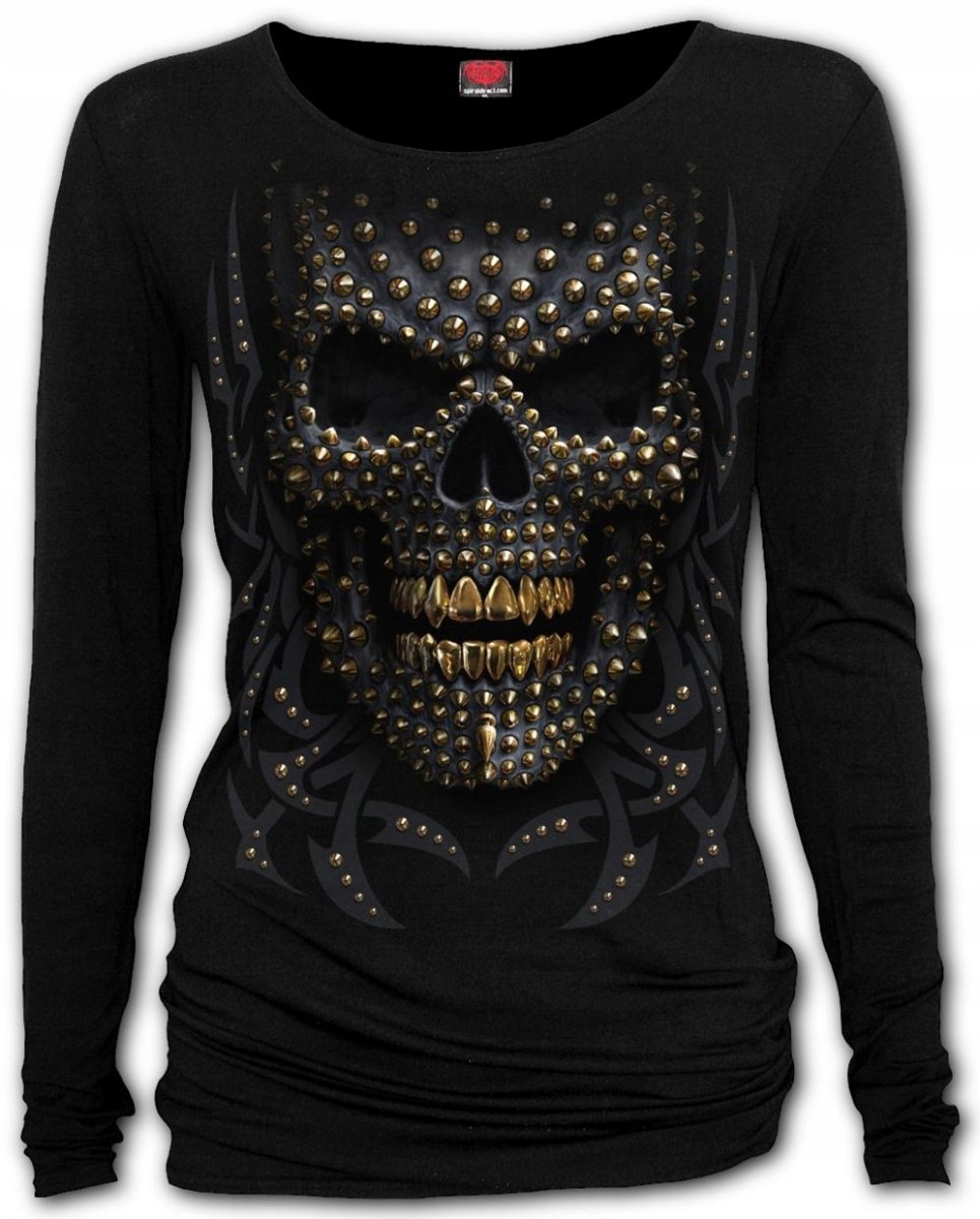 Black Gold Baggy Top Spiral Dámská velikost M