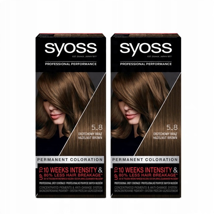 

Syoss Farba do włosów 5-8 Orzechowy Brąz x 2szt.