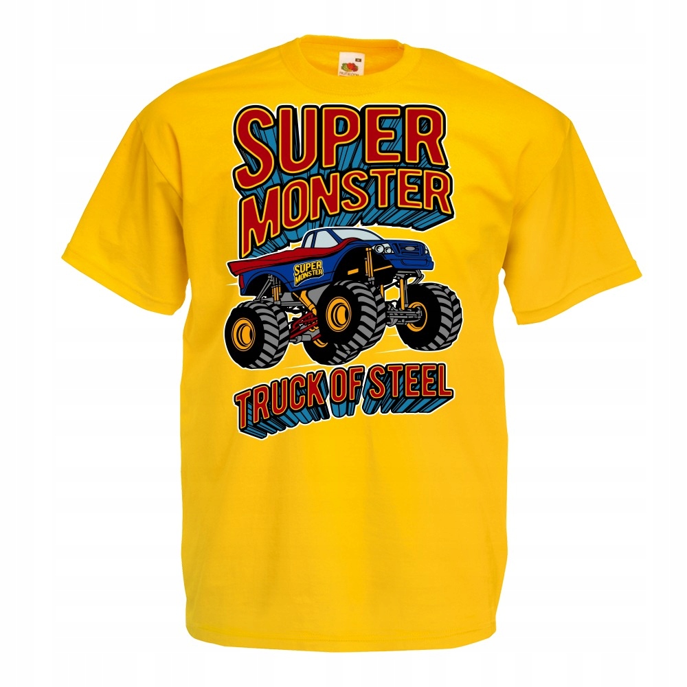 

Koszulka monster truck super samochód S żółta