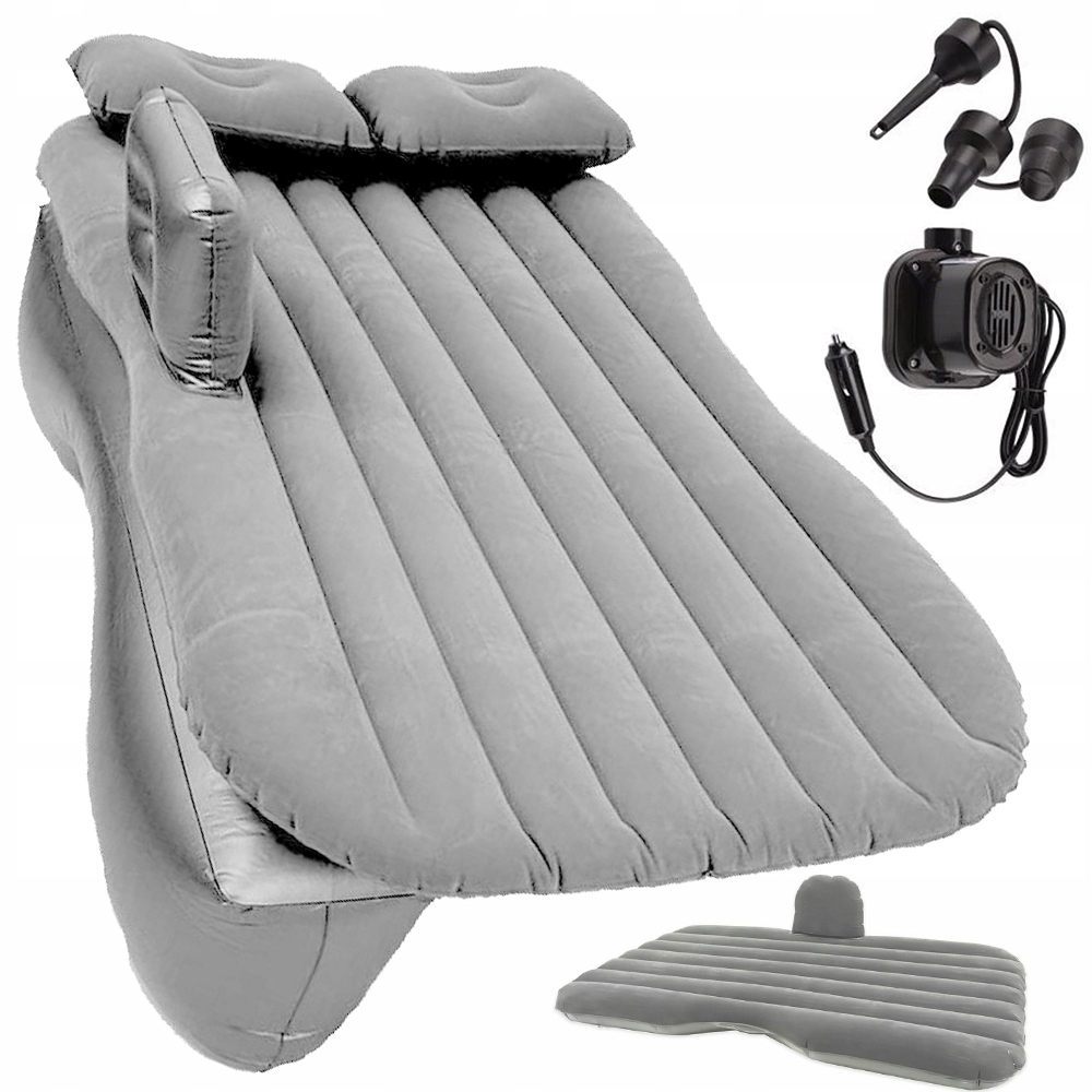Nafukovací Matrace S Vločkovaným Povrchem A Elektrickou Pumpou Pro Cestování