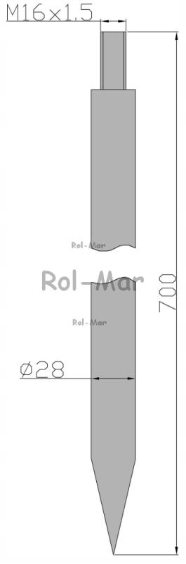 Ząb ładowacza C-330 700 mm Tur Producent części GE