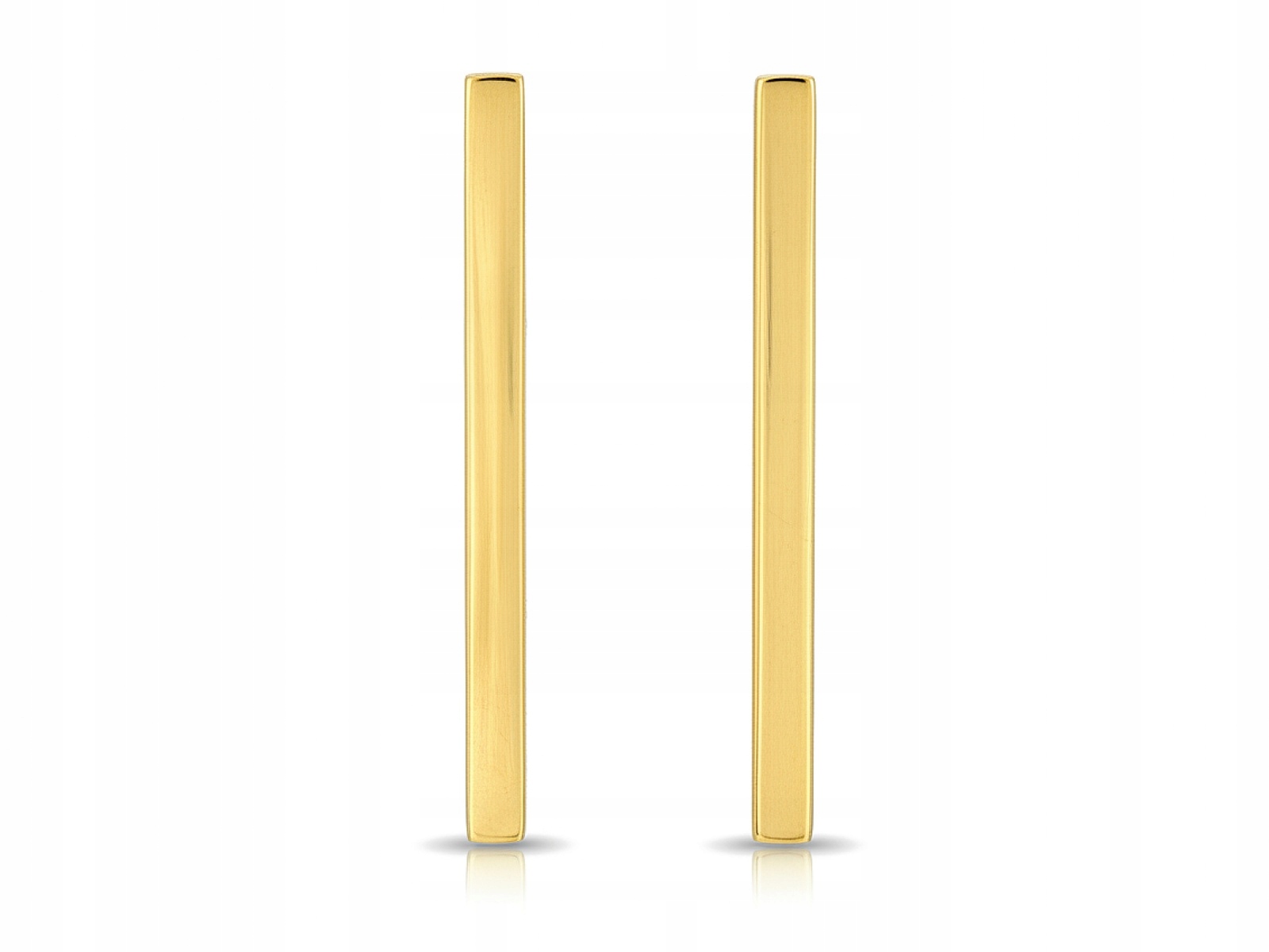 Ženské Náušnice Ze Zlata 585 dlouhé, pevné, elegantní zapínání na kolík
