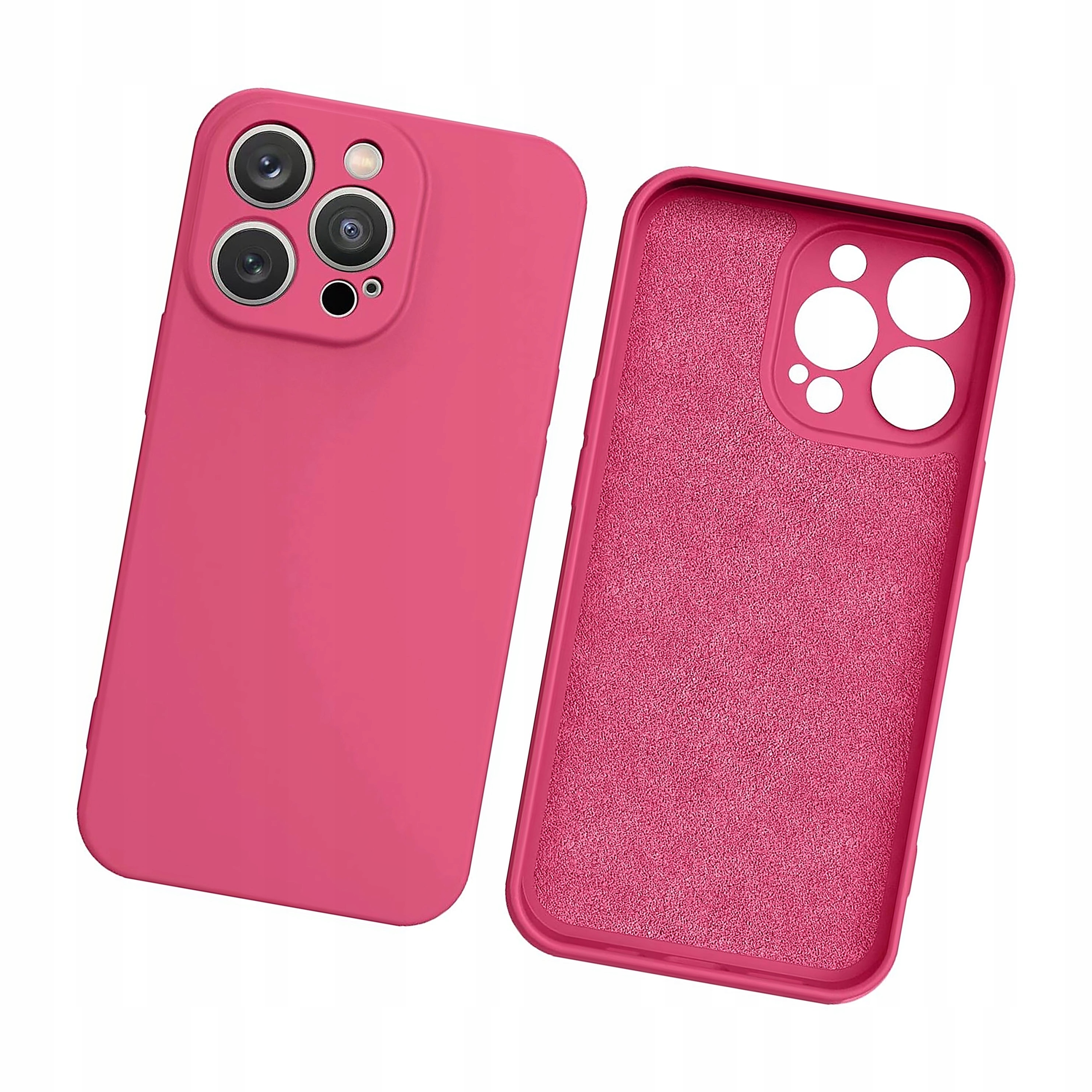Silicone case etui iPhone 14 Plus silikonowy pokrowiec fuksja