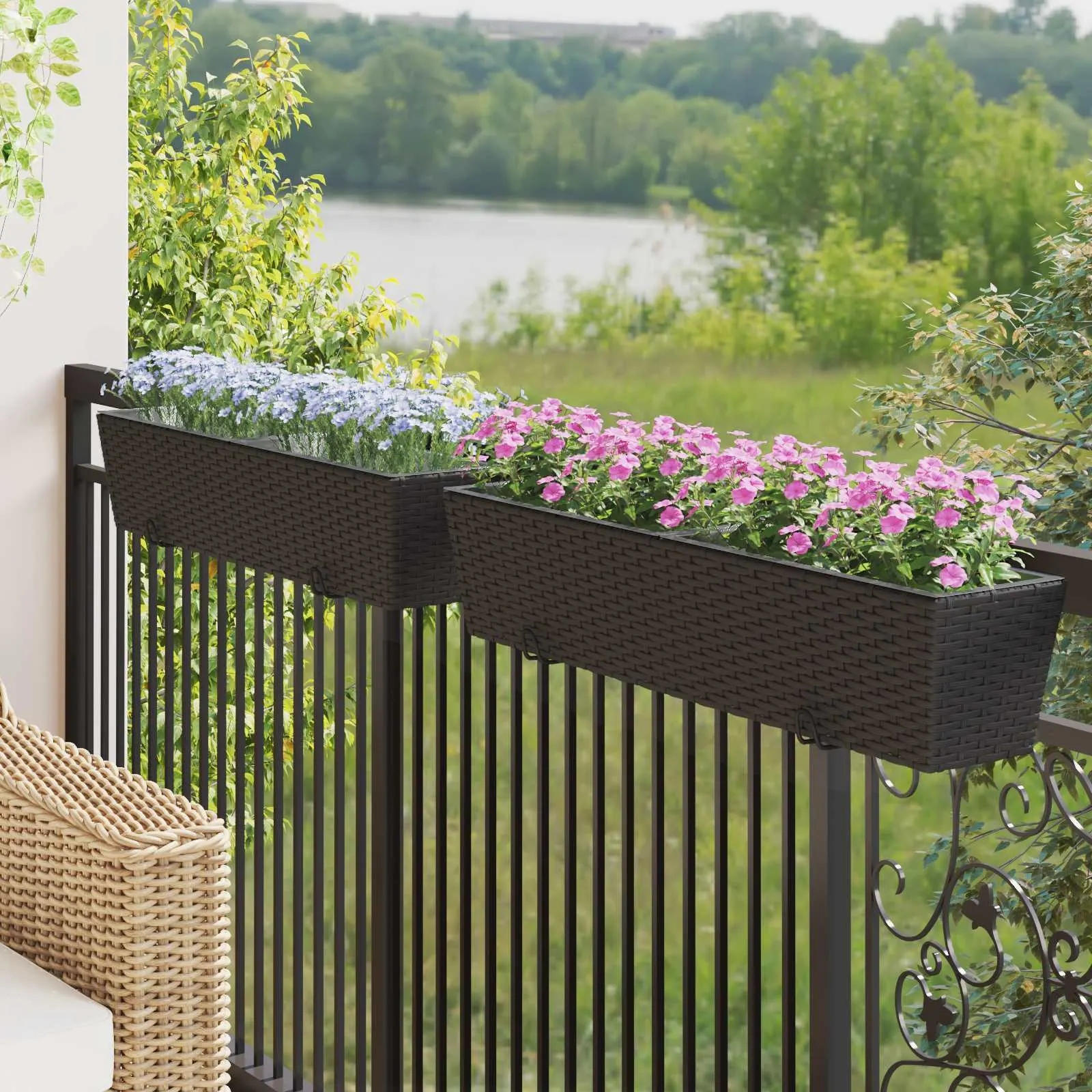 vidaXL Railing Kov
