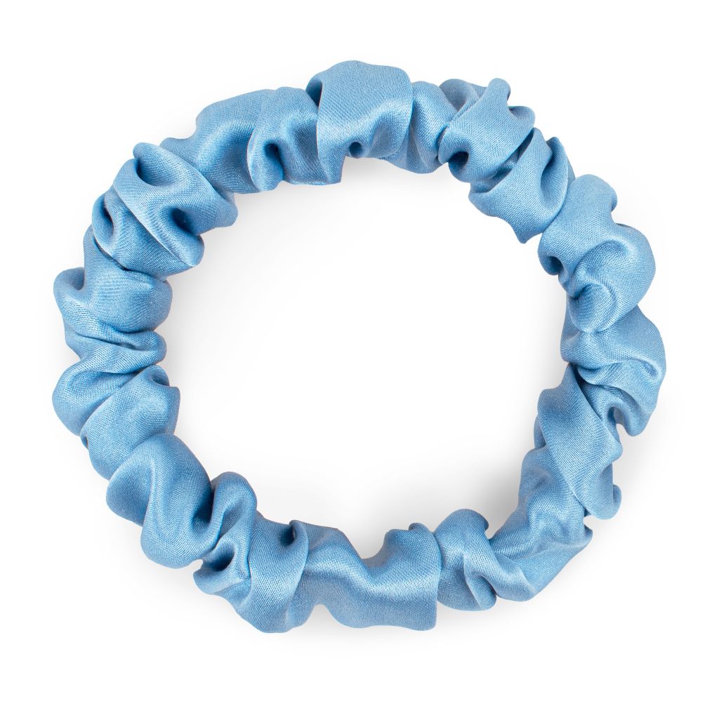 

Gumka jedwabna do włosów 100% jedwab Blue S