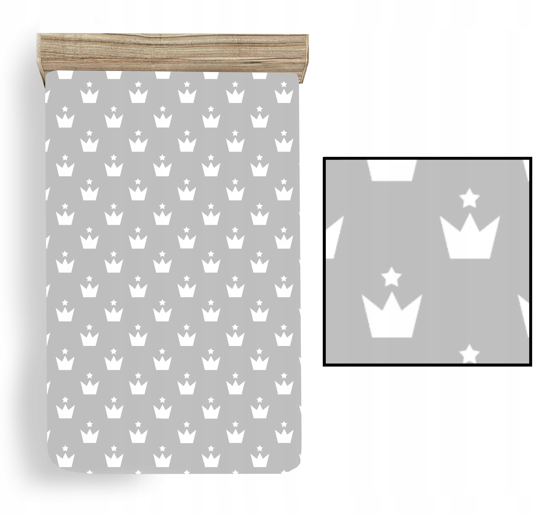 

Prześcieradło Bawełna 60x120 Materiałowe Korony Sz