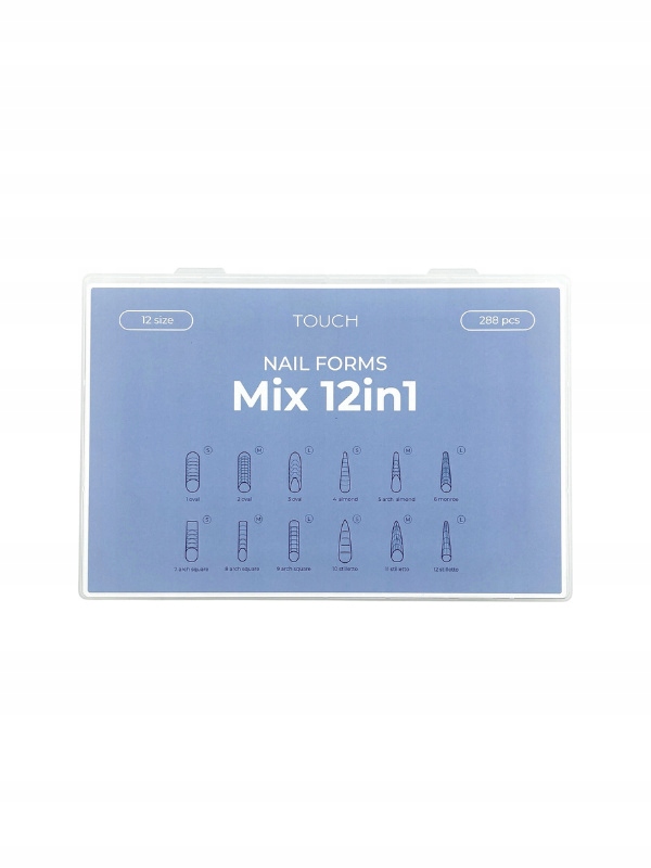 Šablony Formy pro modeláž nehtů Touch MIX 12v1 288ks