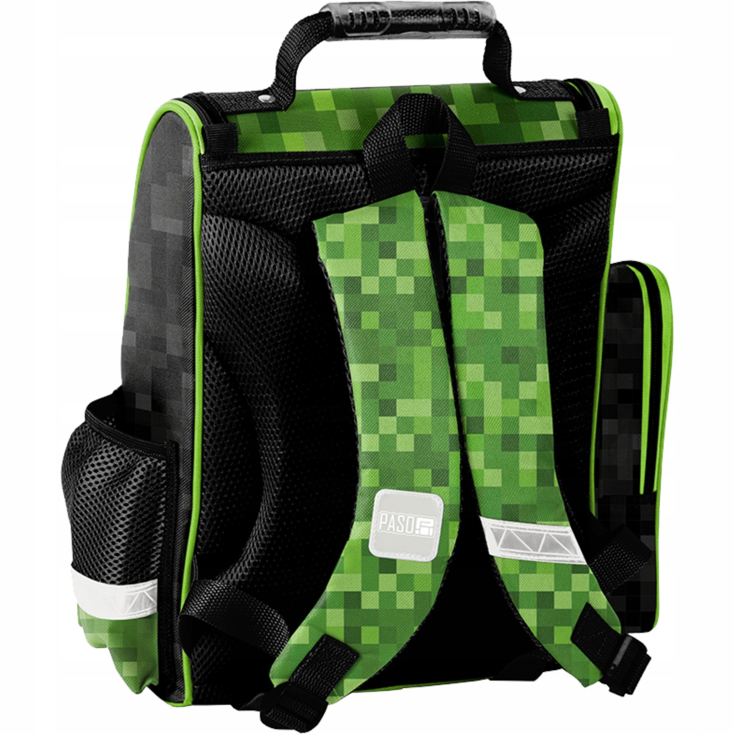 ZERSTAW 7ELEM TORNISTER SZKOLNY MINECRAFT GAME PIXEL TORNISTER MINECRAFT Kolor czarny Odcienie zieleni Wielokolorowy