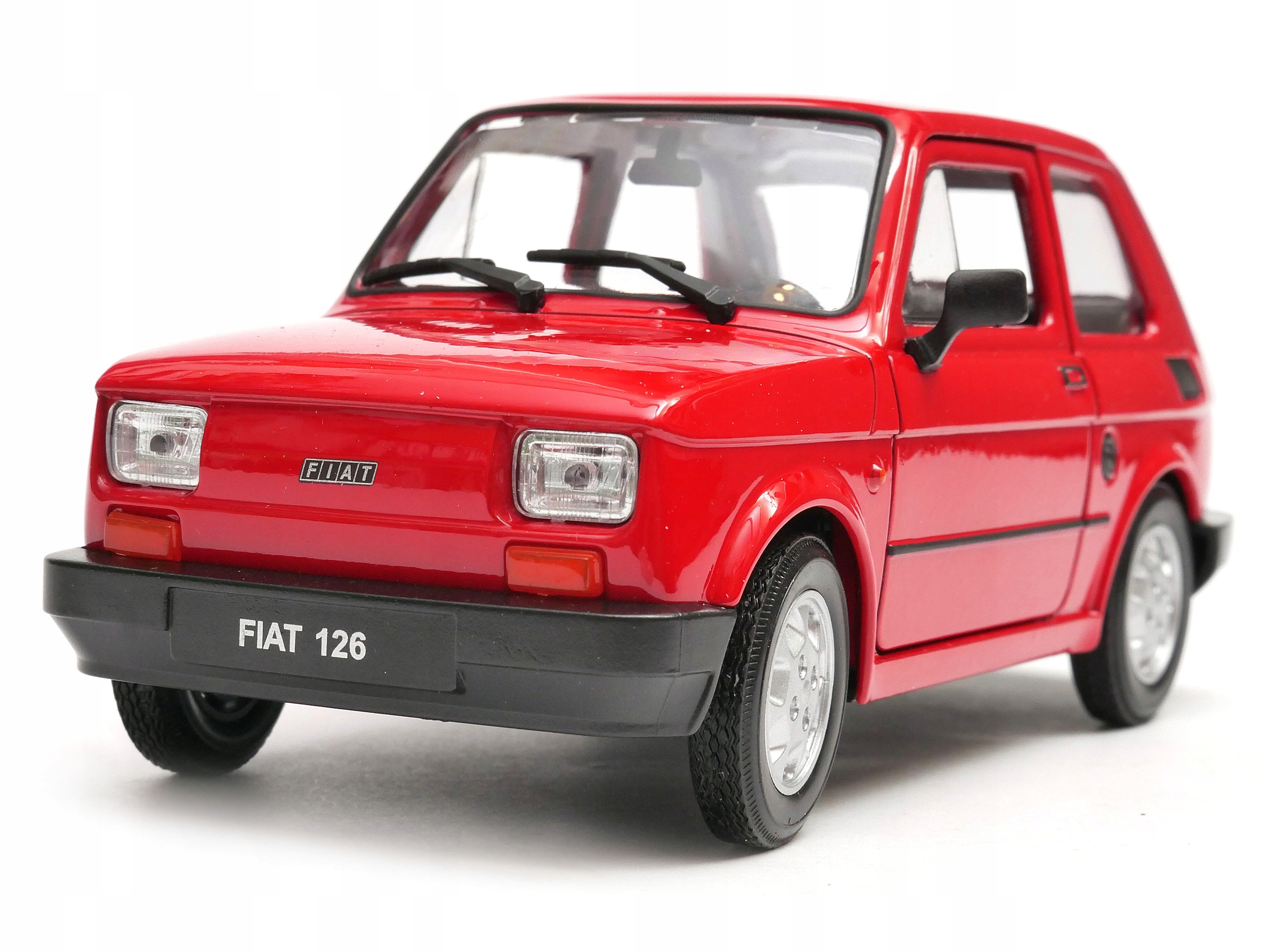Auto Model samochód osobowy Welly Fiat 126p skala 1:21 czerwony