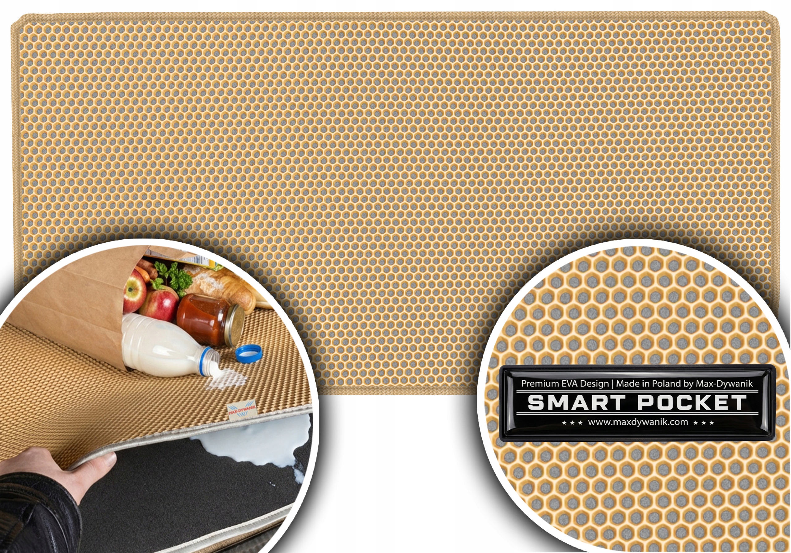 Škoda Citigo 2011-2019 Vložka do kufru Eva Smart Pocket Béžová