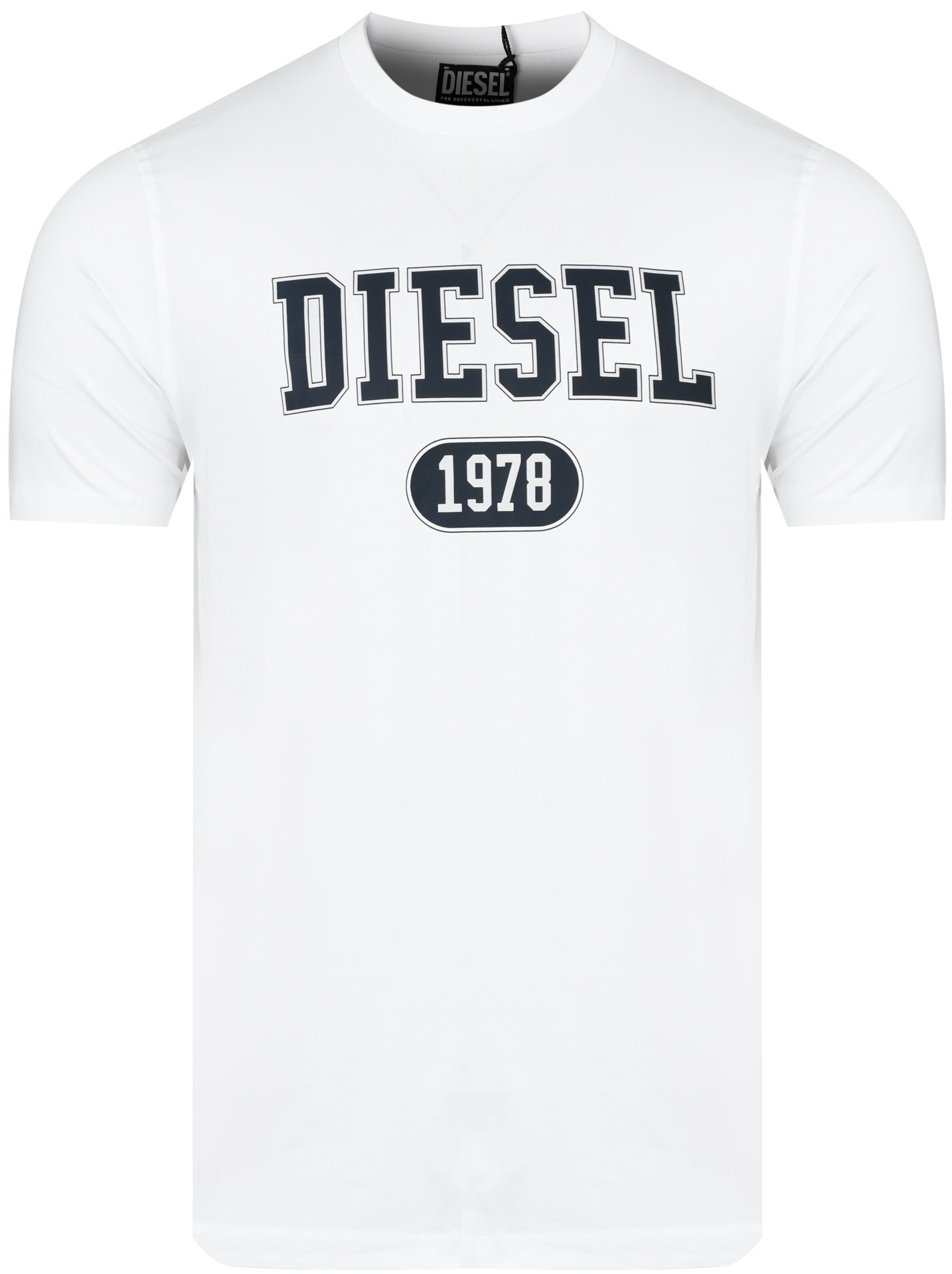 Koszulka męska Diesel A16848-RPATI-100 t-shirt bawełniany Biały
