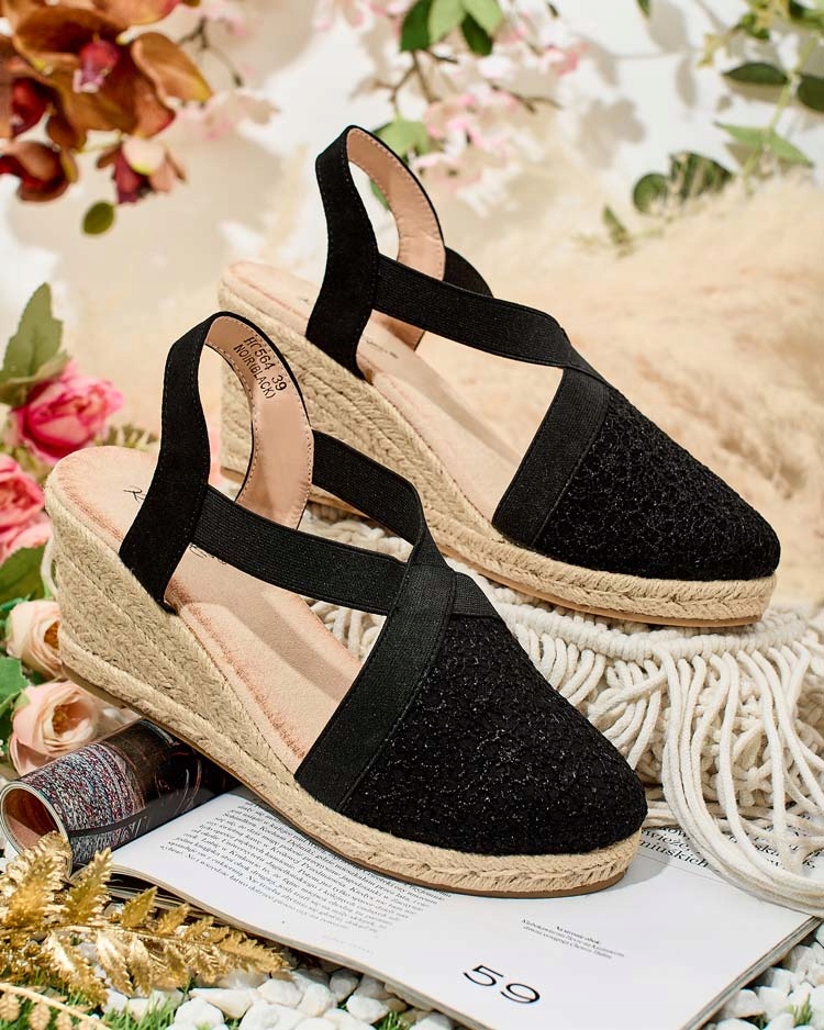 CZARNE ESPADRYLE DAMSKIE OLEQA 36 Oryginalne opakowanie producenta pudełko