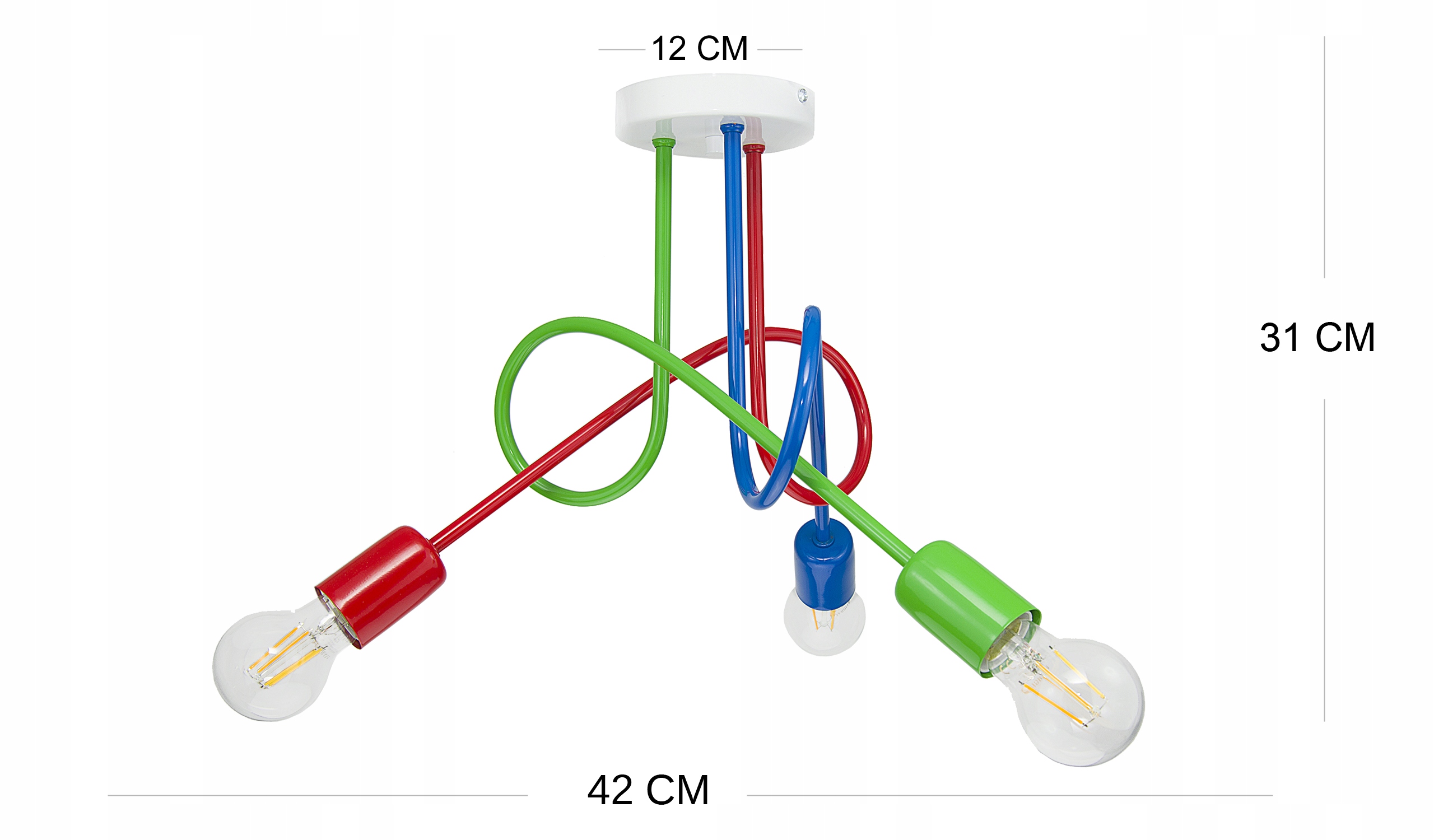LAMPA DZIECIĘCA SUFITOWA WISZĄCA ZAKRĘCONA LED MULTIKOLOR E27 ŻYRANDOL Marka Moderno