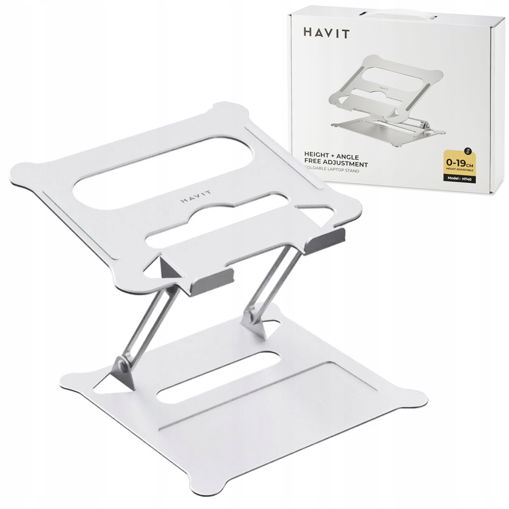 Havit hliníková skládací podložka pod notebook, stojan na notebook a tablet