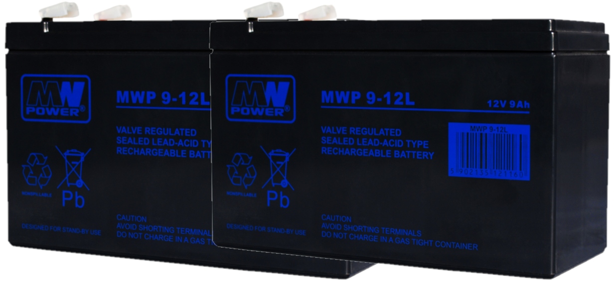 APCRBC113 RBC 113 ZESTAW AKUMULATORÓW PAKIET BATERII UPS APC 2x MWP 9-12L