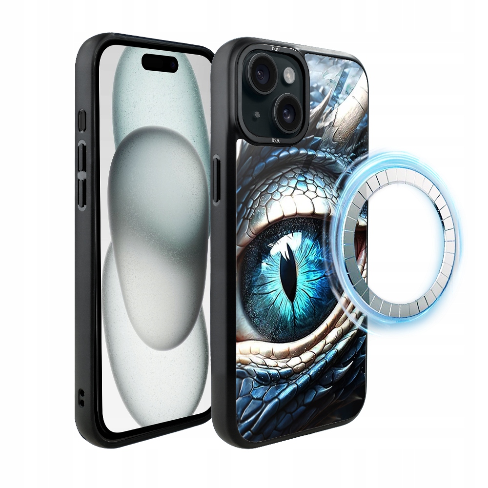 Pouzdro pro iPhone 15 Plus Ibizu DropGuard Matt s MagSafe, Oko ledového draka