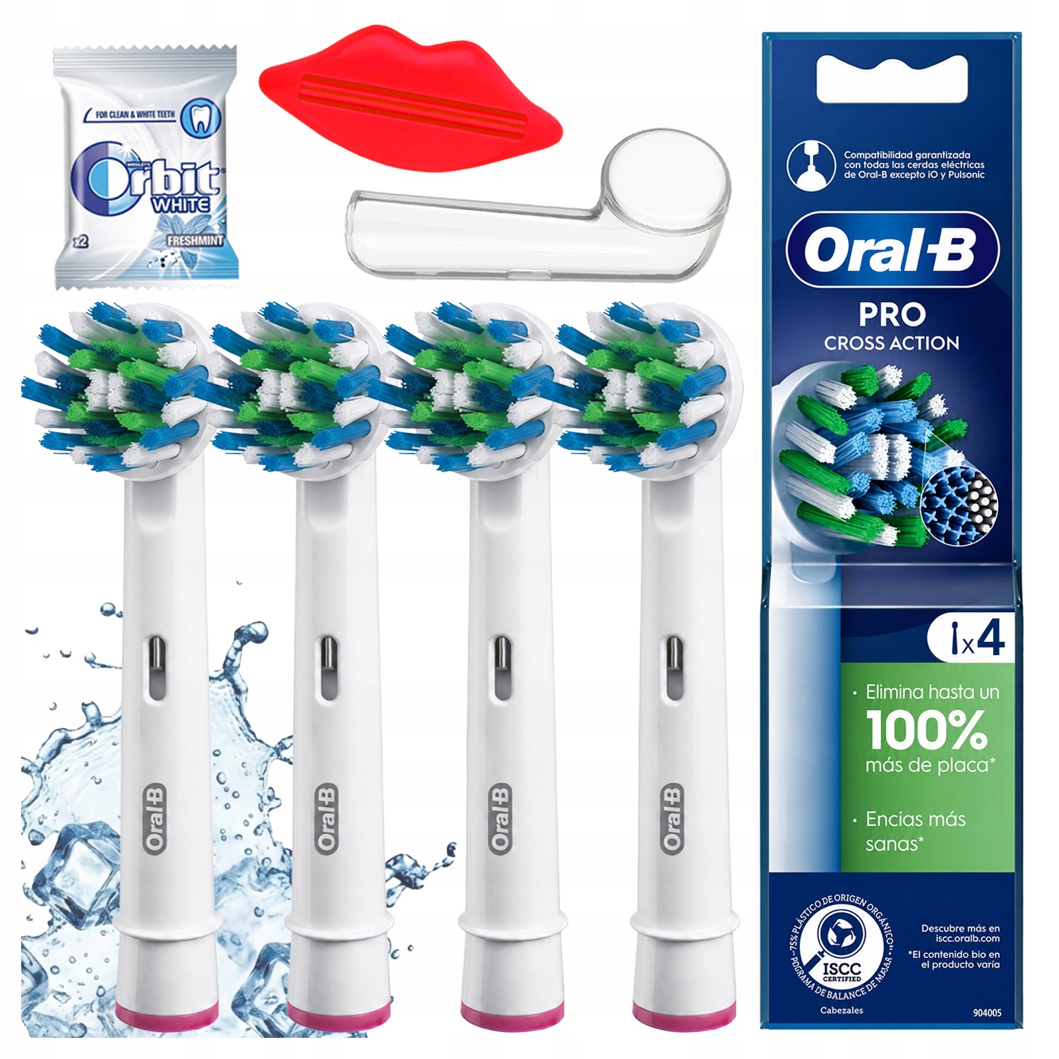 Końcówka do Szczoteczki Oral-B Cross Action Oryginalne Biała 4 szt