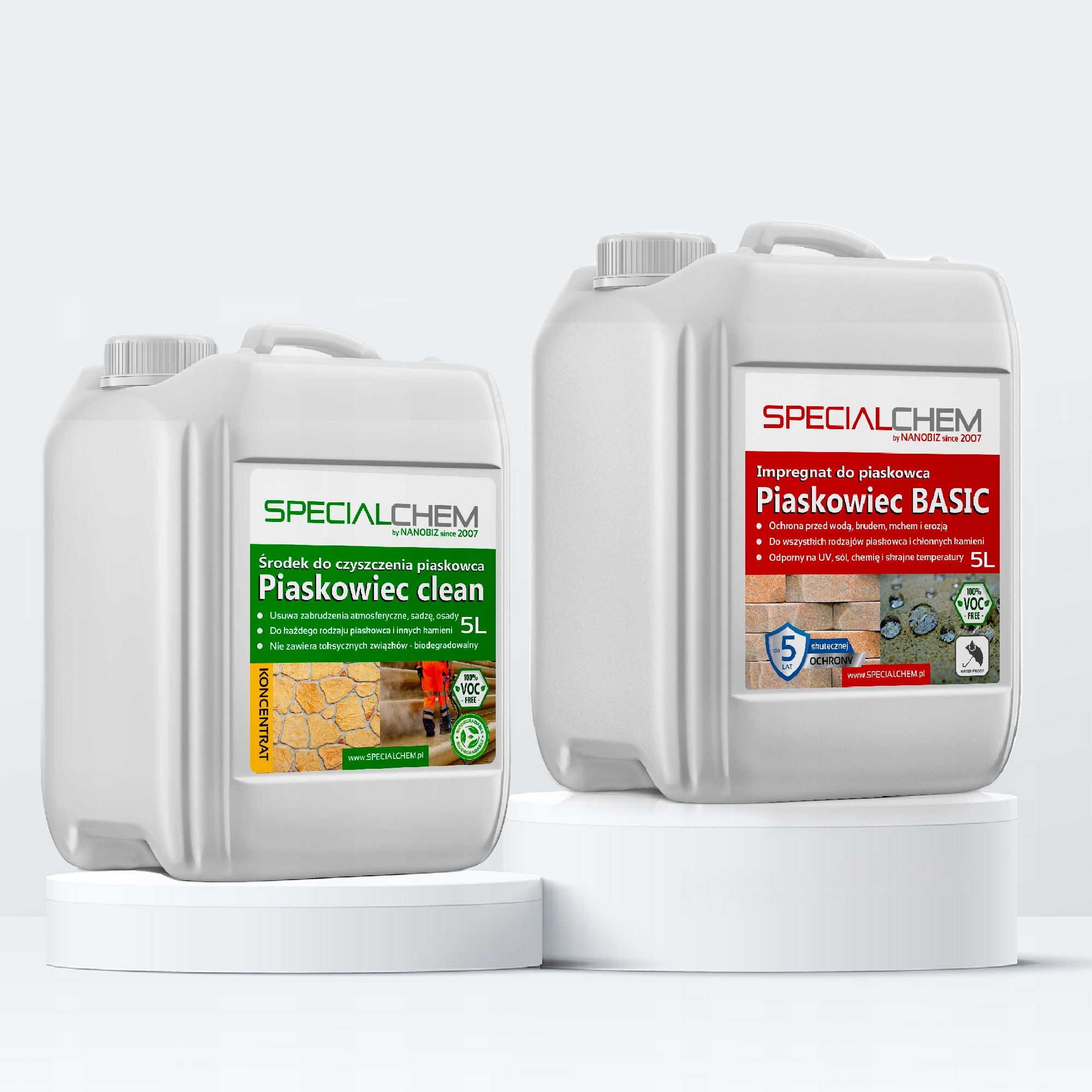 Zestaw do czyszczenia i impregnacji Piaskowca 5L+5L 35m2 Specialchem 5lat