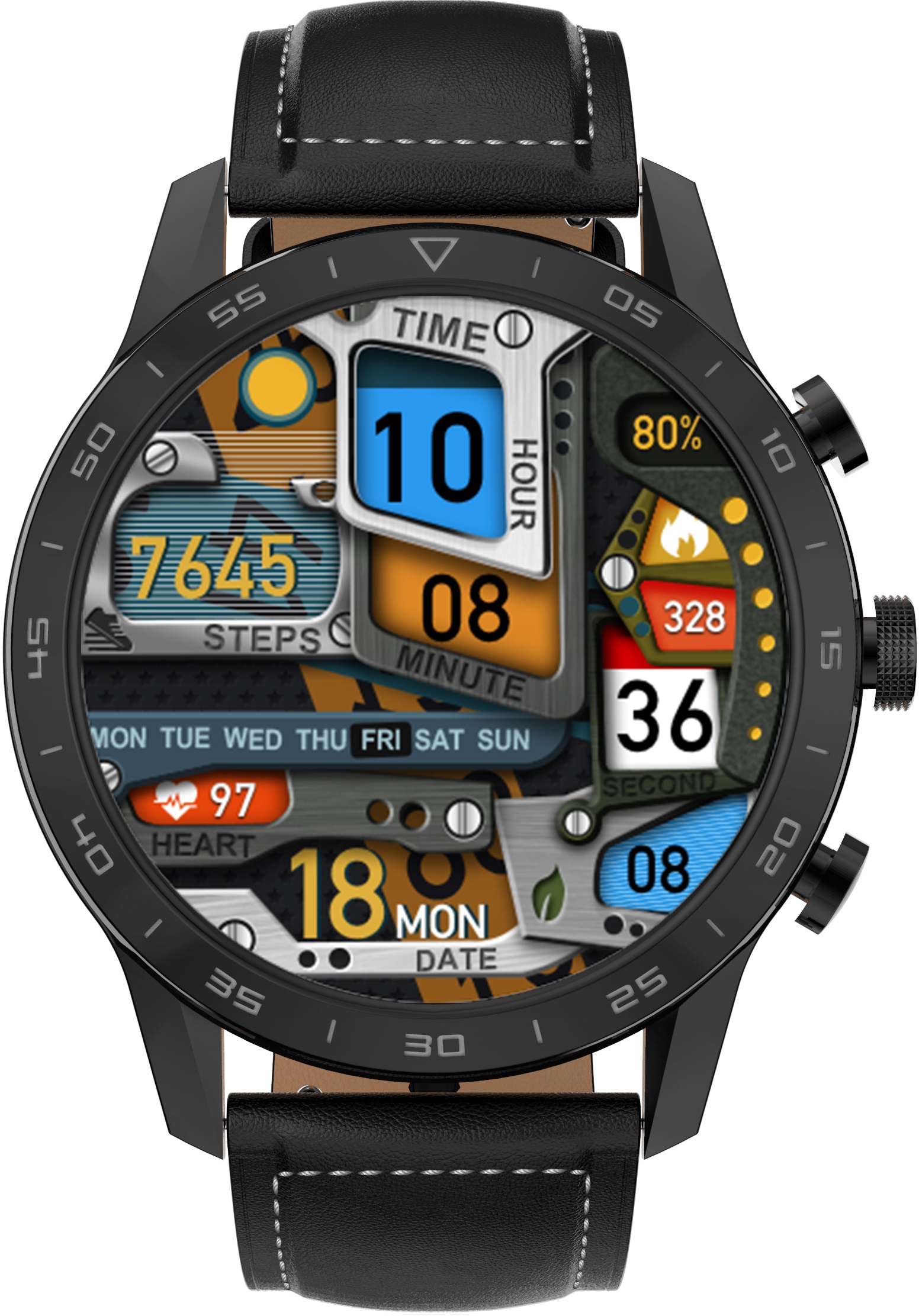 PASEK SKÓRZANY DO SMARTWATCH ZEGAREK CZARNY 22mm Producent Inna