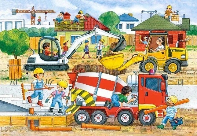 

Puzzle Maxi 40 Plac Budowy Koparka 4+ 40 Castor