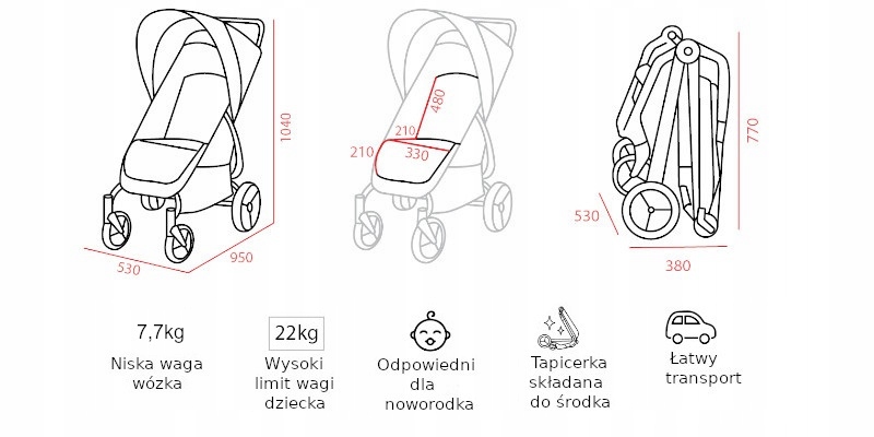 VALCO BABY SNAP 4 wózek spacerowy COOL GREY Kolor Odcienie szarości i srebra